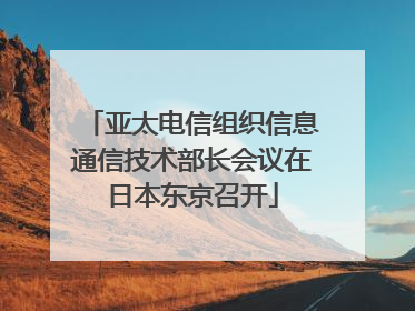 亚太电信组织信息通信技术部长会议在日本东京召开