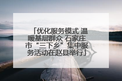 优化服务模式 温暖基层群众 石家庄市“三下乡”集中服务活动在赵县举行