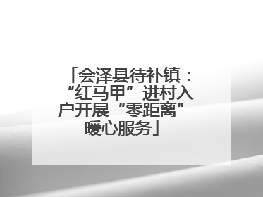 会泽县待补镇：“红马甲”进村入户开展“零距离”暖心服务