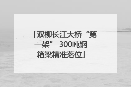 双柳长江大桥“第一架” 300吨钢箱梁精准落位