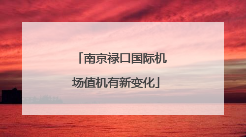 南京禄口国际机场值机有新变化
