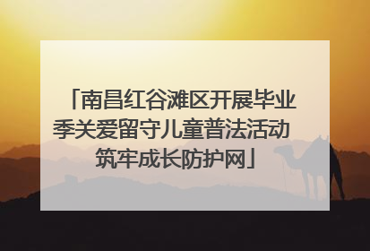 南昌红谷滩区开展毕业季关爱留守儿童普法活动 筑牢成长防护网