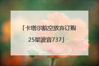 卡塔尔航空放弃订购25架波音737