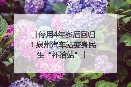 停用4年多后回归！泉州汽车站变身民生“补给站”