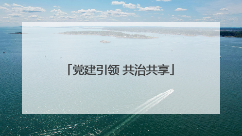 党建引领 共治共享