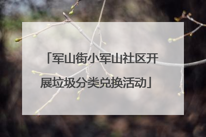 军山街小军山社区开展垃圾分类兑换活动