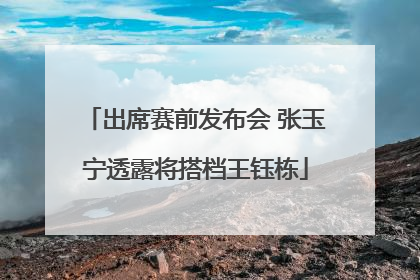 出席赛前发布会 张玉宁透露将搭档王钰栋