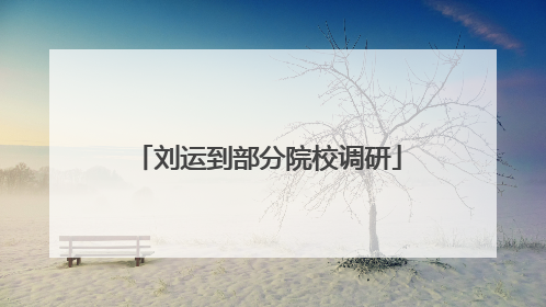 刘运到部分院校调研