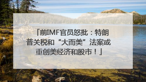 前IMF官员怒批：特朗普关税和“大而美”法案或重创美经济和股市！