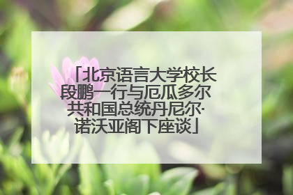 北京语言大学校长段鹏一行与厄瓜多尔共和国总统丹尼尔·诺沃亚阁下座谈