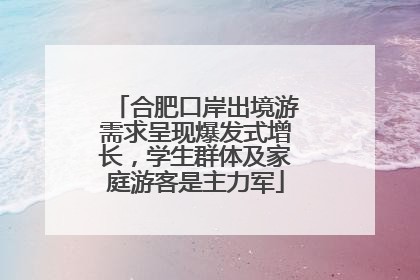 合肥口岸出境游需求呈现爆发式增长，学生群体及家庭游客是主力军