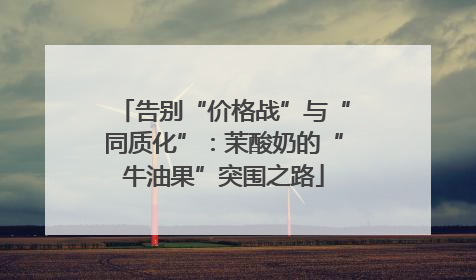 告别“价格战”与“同质化”：茉酸奶的“牛油果”突围之路