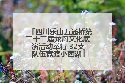 四川乐山五通桥第二十二届龙舟文化展演活动举行 32支队伍竞渡小西湖