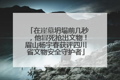 在崖墓坍塌前几秒，他冒死抢出文物！眉山杨宇春获评四川省文物安全守护者