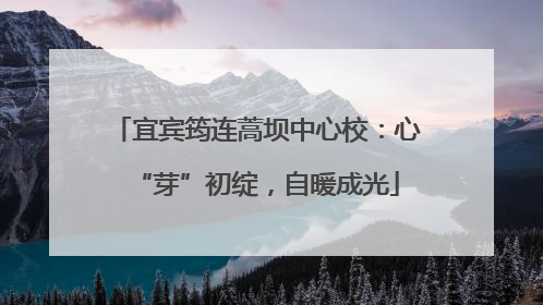 宜宾筠连蒿坝中心校：心“芽”初绽，自暖成光