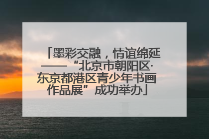 墨彩交融，情谊绵延——“北京市朝阳区·东京都港区青少年书画作品展”成功举办
