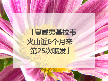 夏威夷基拉韦火山近6个月来第25次喷发