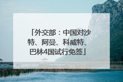 外交部：中国对沙特、阿曼、科威特、巴林4国试行免签