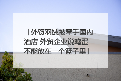 外贸羽绒被牵手国内酒店 外贸企业说鸡蛋不能放在一个篮子里