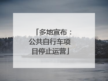 多地宣布：公共自行车项目停止运营