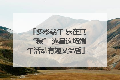 多彩端午 乐在其“粽” 遂昌这场端午活动有趣又温馨