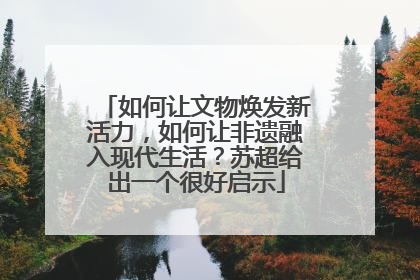 如何让文物焕发新活力，如何让非遗融入现代生活？苏超给出一个很好启示