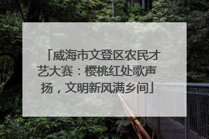 威海市文登区农民才艺大赛：樱桃红处歌声扬，文明新风满乡间