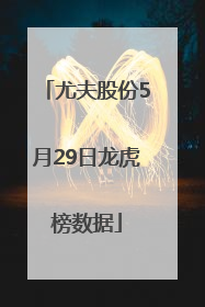 尤夫股份5月29日龙虎榜数据