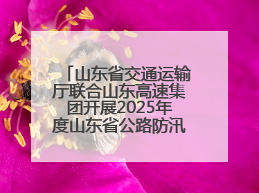 山东省交通运输厅联合山东高速集团开展2025年度山东省公路防汛应急演练