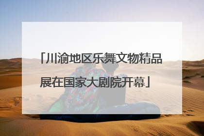 川渝地区乐舞文物精品展在国家大剧院开幕