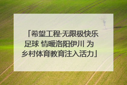 希望工程·无限极快乐足球 情暖洛阳伊川 为乡村体育教育注入活力