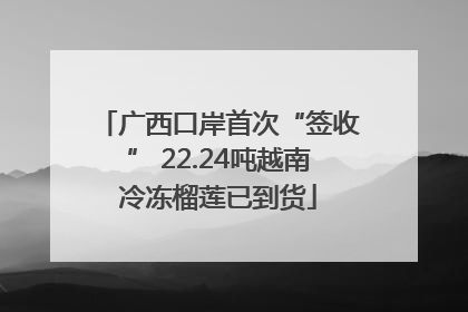 广西口岸首次“签收” 22.24吨越南冷冻榴莲已到货
