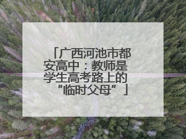 广西河池市都安高中：教师是学生高考路上的“临时父母”