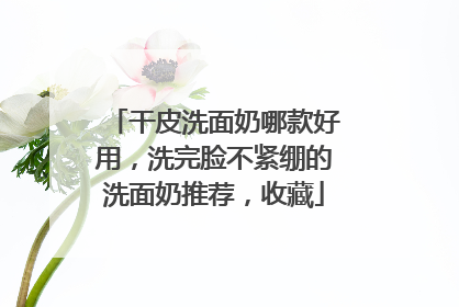 干皮洗面奶哪款好用，洗完脸不紧绷的洗面奶推荐，收藏