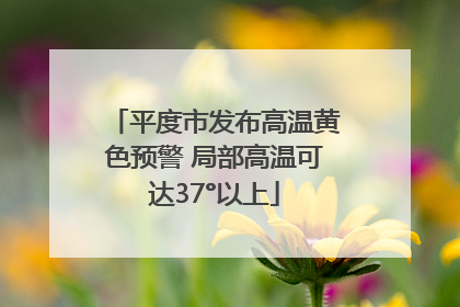 平度市发布高温黄色预警 局部高温可达37°以上