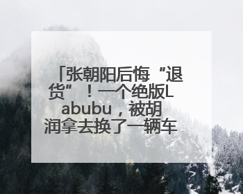 张朝阳后悔“退货”！一个绝版Labubu，被胡润拿去换了一辆车，整车原价值上百万元