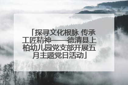 探寻文化根脉 传承工匠精神——德清县上柏幼儿园党支部开展五月主题党日活动