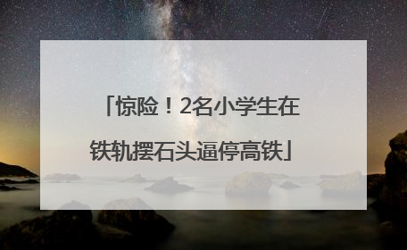 惊险！2名小学生在铁轨摆石头逼停高铁
