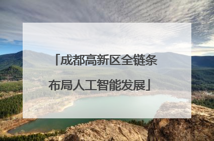成都高新区全链条布局人工智能发展