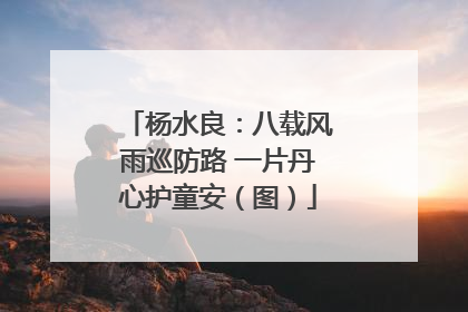 杨水良：八载风雨巡防路 一片丹心护童安（图）