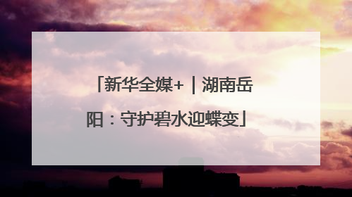 新华全媒+｜湖南岳阳：守护碧水迎蝶变