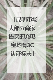 昆明市场大部分商家售卖的充电宝均有3C认证标志