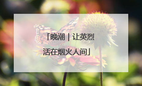 晚潮｜让英烈活在烟火人间