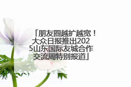 朋友圈越扩越宽！大众日报推出2025山东国际友城合作交流周特别报道