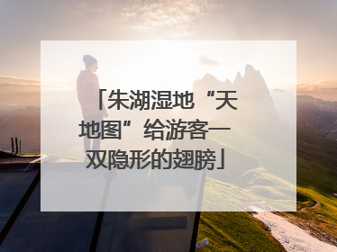 朱湖湿地“天地图”给游客一双隐形的翅膀