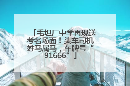 毛坦厂中学再现送考名场面！头车司机姓马属马，车牌号“91666”