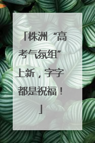 株洲“高考气氛组”上新，字字都是祝福！