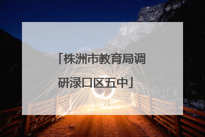 株洲市教育局调研渌口区五中