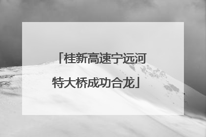 桂新高速宁远河特大桥成功合龙