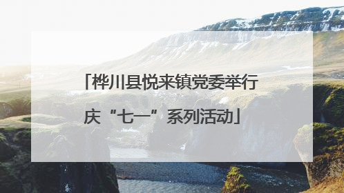 桦川县悦来镇党委举行庆“七一”系列活动